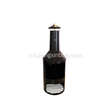 Taman Luar Besar Chimenea Black Fire Pit